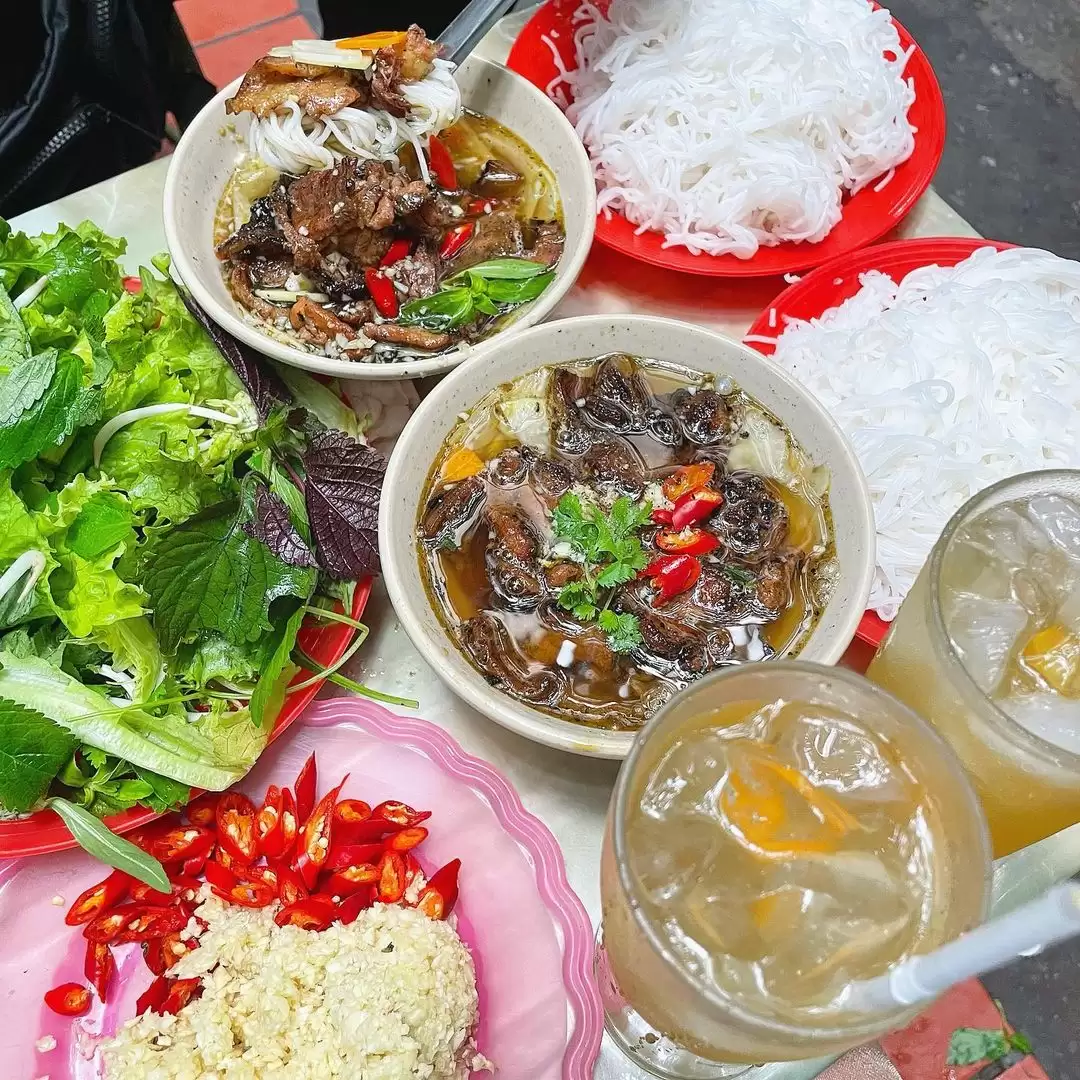 bun cha hang quat - mon ngon pho co