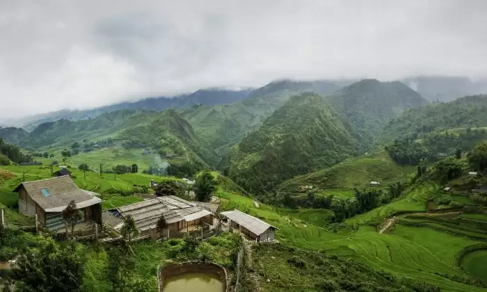 Khung cảnh bình yên nơi bản Cát Cát