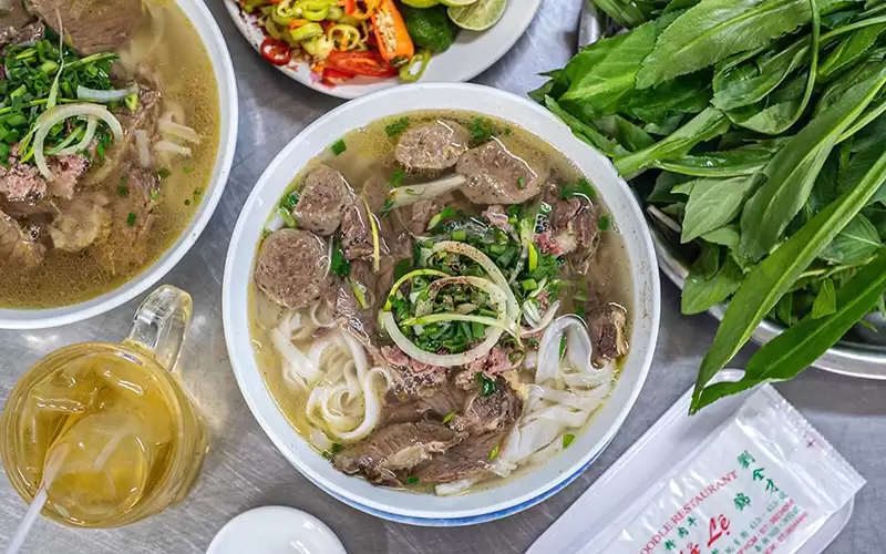 Món ăn của quán Phở Lệ