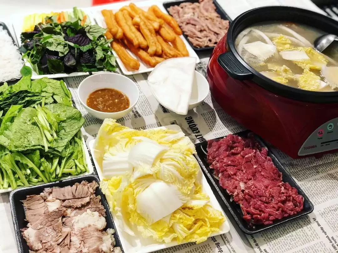 lẩu bò nhúng dấm hà nội