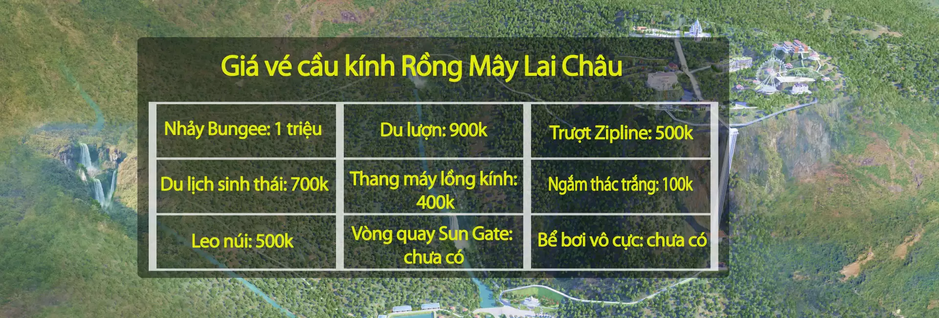 Giá vé cầu kính Sapa 2019