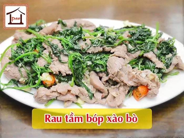 Rau tầm bóp xào bò